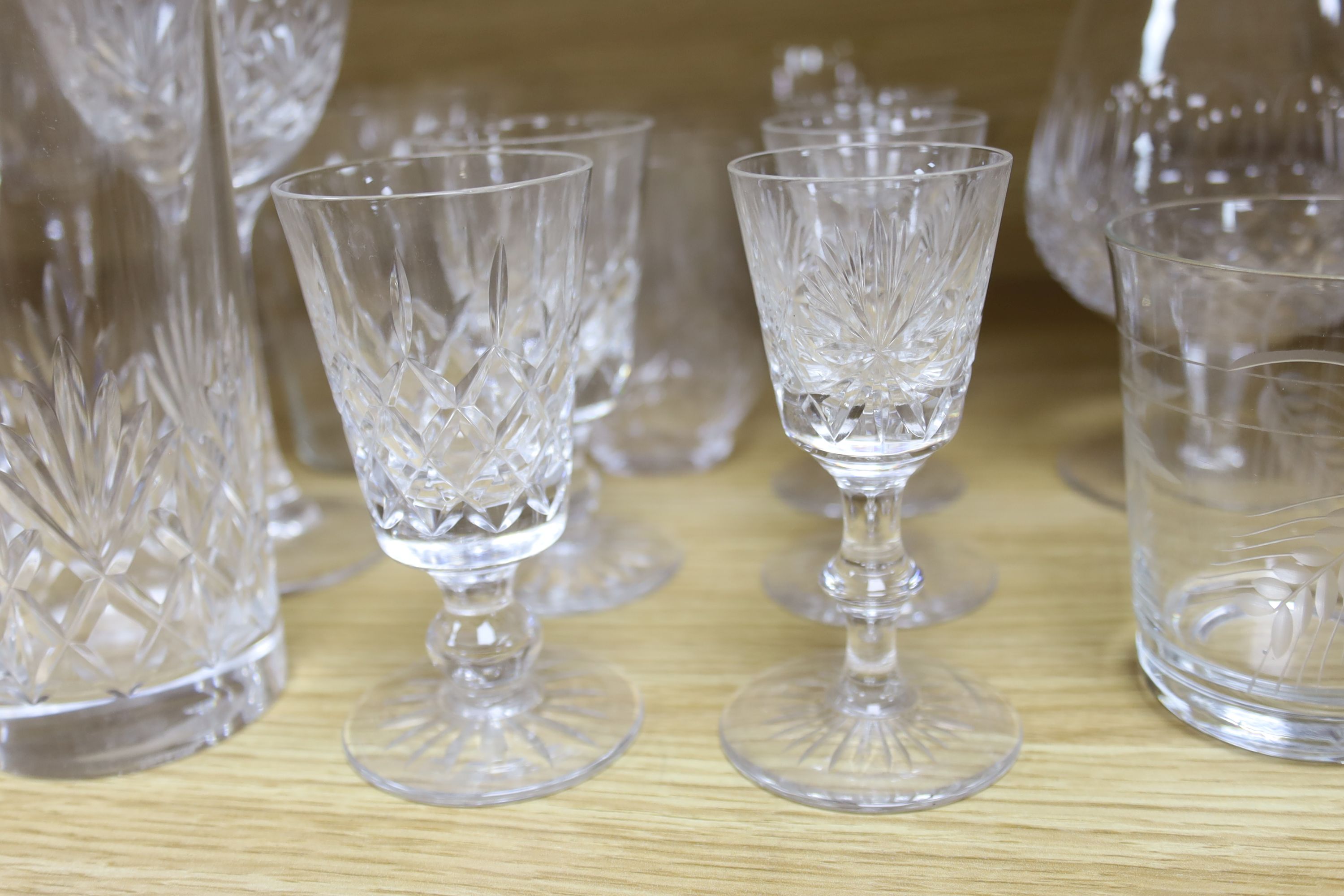 A quantity of Waterford crystal and other drinking glasses
